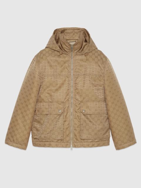 GG nylon canvas padded jacket