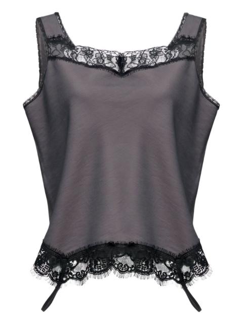 MM6 Maison Margiela lace trim top
