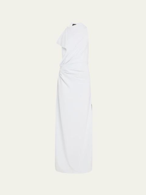 Proenza Schouler Devyn Draped Matte Double Crepe Dress