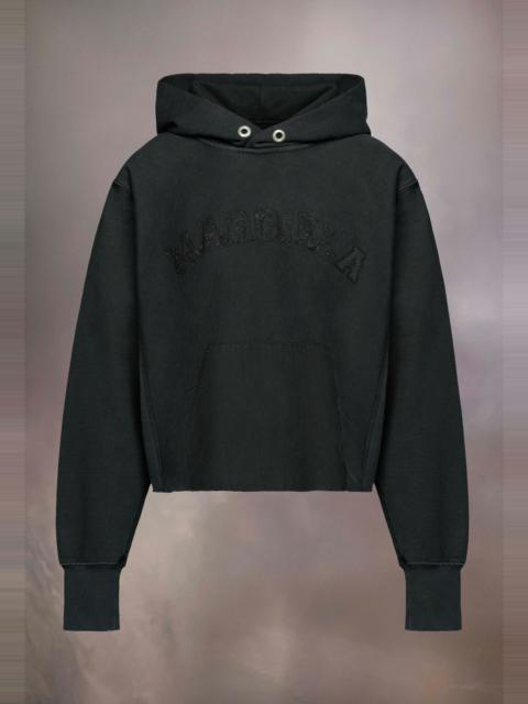 Logo cotton fleece hoodie