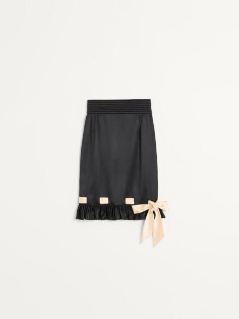 Valentino DOUBLE SATIN MIDI SKIRT