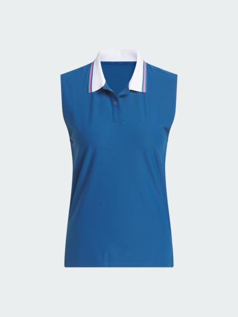 adidas Beyond The Course Twistknit Sleeveless Polo Shirt