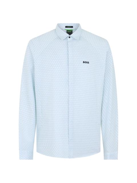 BOSS geometric-print shirt