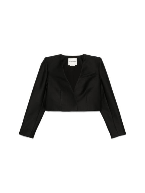 ROLAND MOURET cropped taffeta jacket