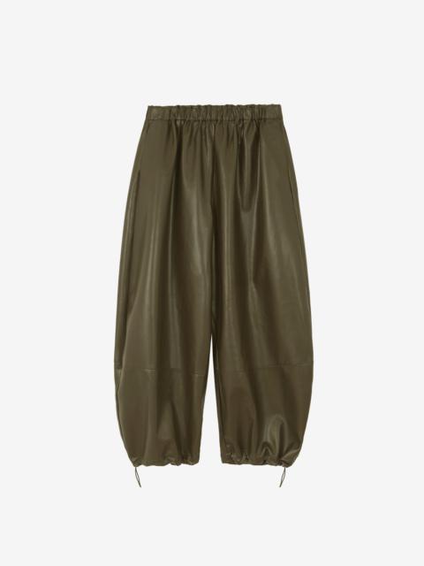 The Frankie Shop Briar Faux Leather Balloon Pants - Khaki