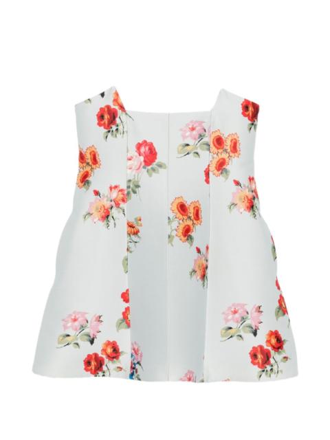 BRANDON MAXWELL floral-print mini dress