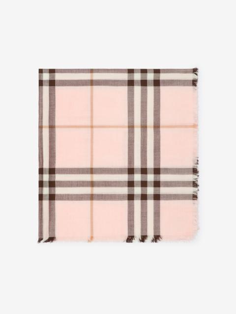Burberry Reversible Check Wool Silk Scarf