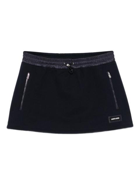 Miu Miu zip detail skirt