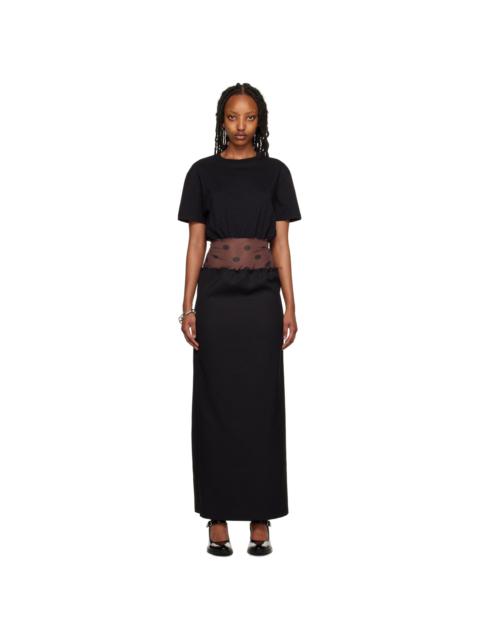 Raf Simons Black Paneled Maxi Dress