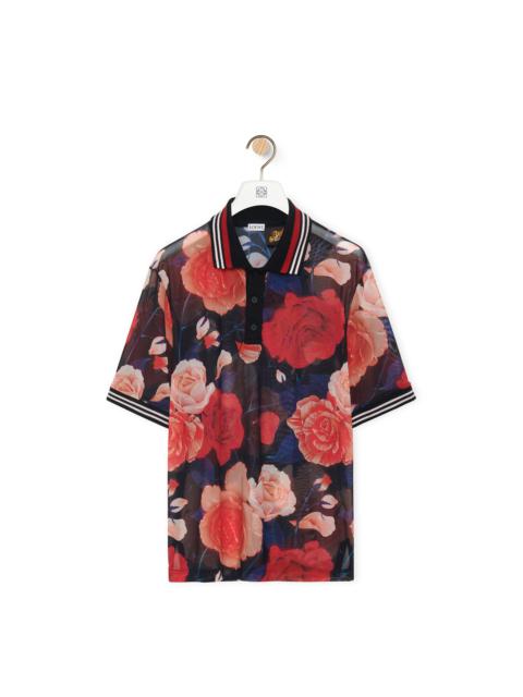 Loewe Roses polo in technical mesh