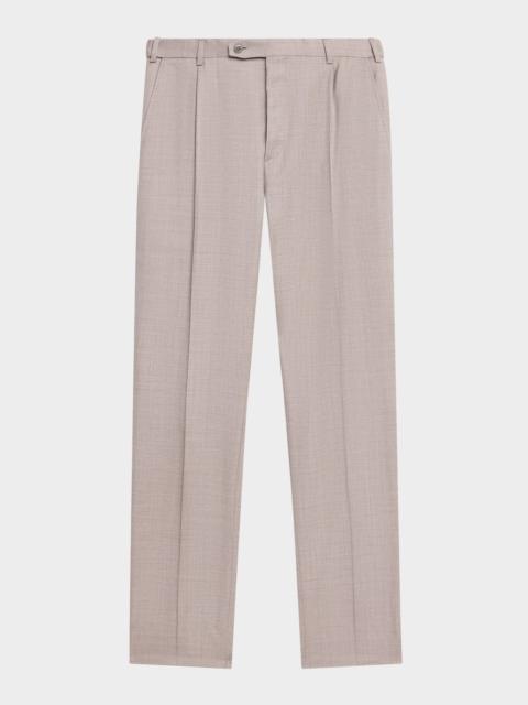 Brioni Men's Wool Sharkskin Trousers