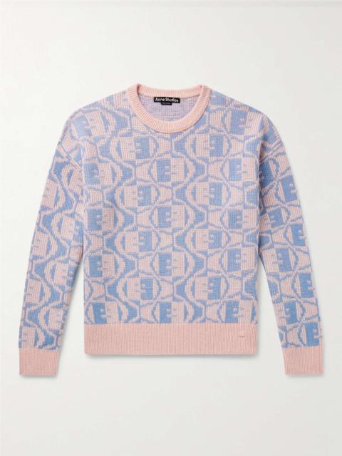 Acne Studios Katch Jacquard-Knit Wool and Cotton-Blend Sweater