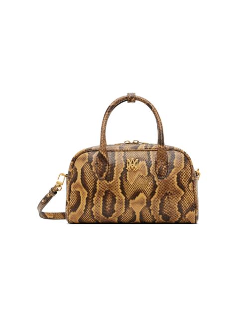 AMIRI Brown Python MA Bowling Bag