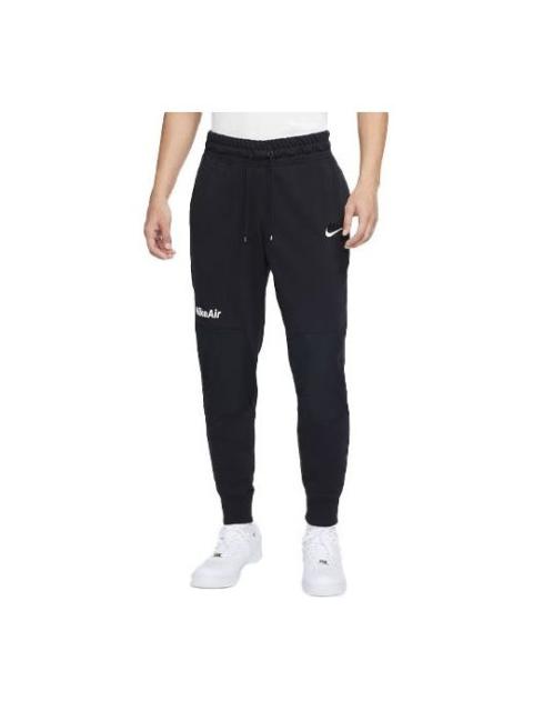 Nike Air Casual Fleece Lacing Splicing Pants Black DJ0461-010