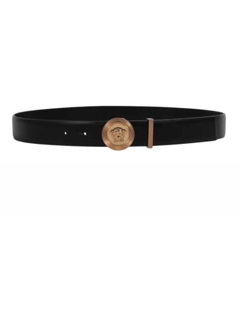 VERSACE Versace Medusa Biggie Leather Belt Black/Gold