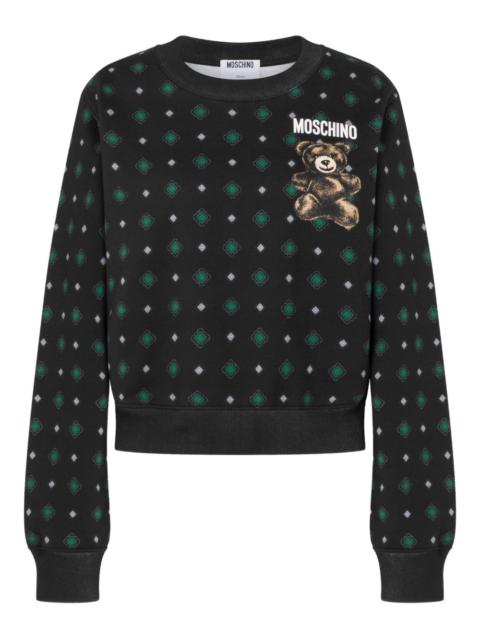 Moschino bear-print long-sleeve sweatshirt