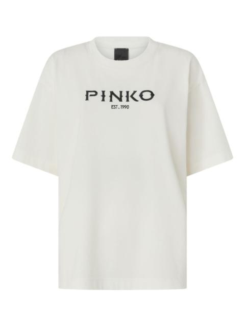 PINKO cowboy boot-graphic T-shirt