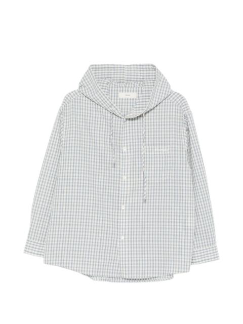 Dunst hooded check shirt