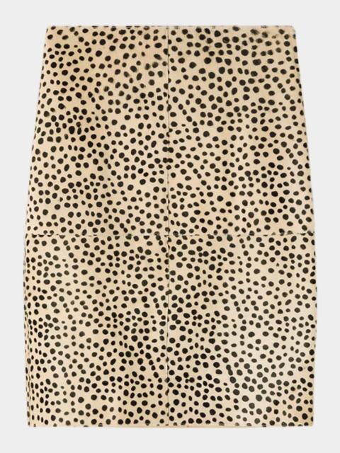 RÓHE Cheetah Calf Hair Mini Skirt