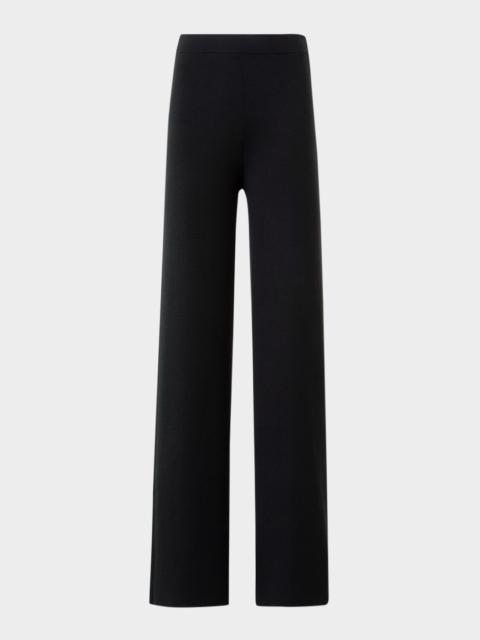 AKRIS Cashmere Milano Knit Bootcut-Leg Pants