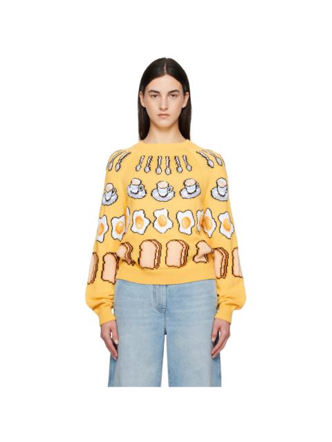 Moschino Yellow Colazione Sweater