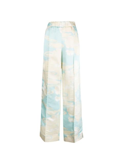 Jil Sander abstract-print straight leg trousers