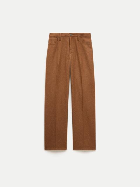 J.CREW Tapered trouser pant in wool-blend flannel