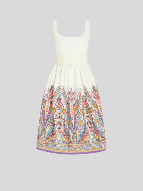 Etro COTTON MIDI DRESS WITH PRINT