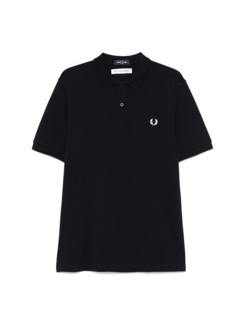 x Fred Perry slogan-print polo shirt