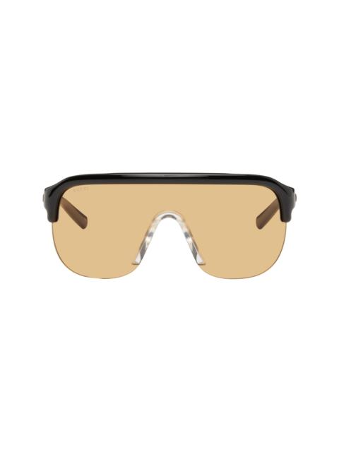 GUCCI Black Shield Sunglasses
