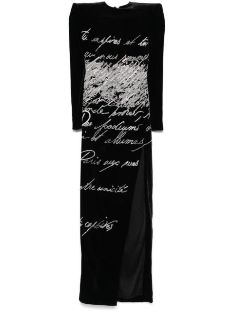 Balmain Love Letter gown