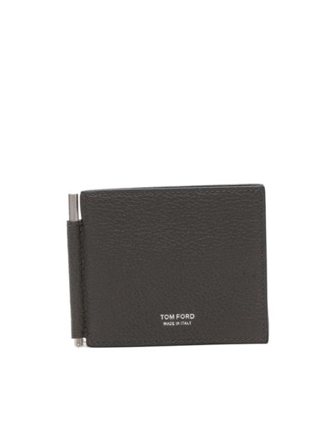 TOM FORD grainy leather money-clip wallet