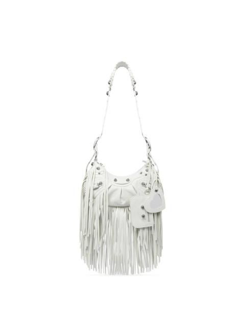 BALENCIAGA le cagole xs shoulder bag with fringes