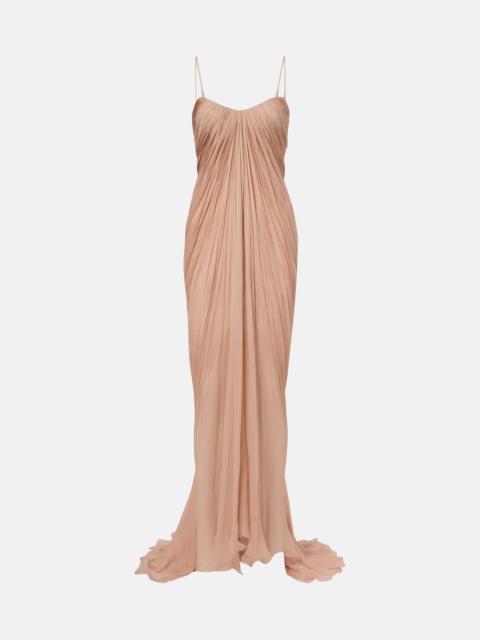 MARIA LUCIA HOHAN Victoria draped silk bustier gown