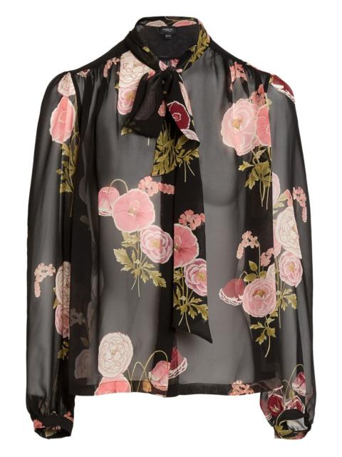 GIAMBATTISTA VALLI floral pussy-bow blouse