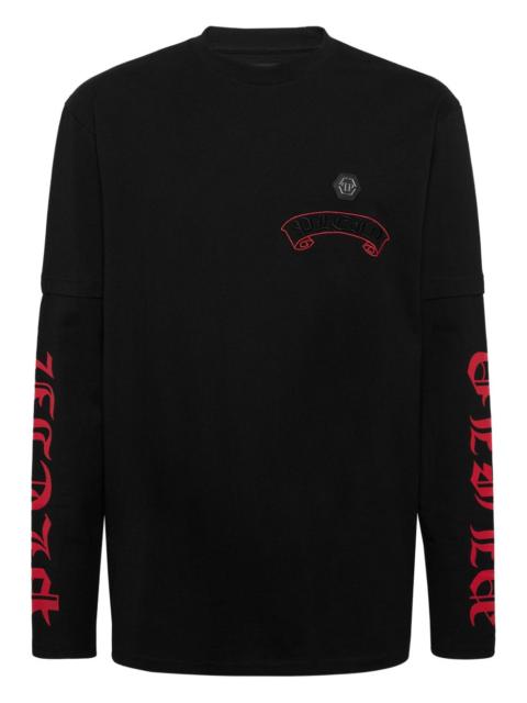 PHILIPP PLEIN logo-embroidered t-shirt
