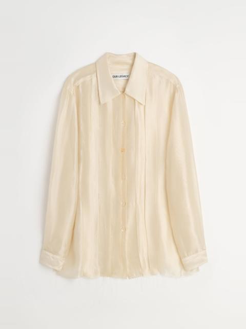 Our Legacy Tuxedo Every Shirt Moonlit Pearl Shimmer Gauze