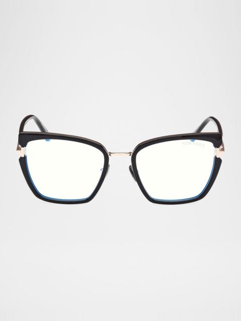 TOM FORD Blue-Light Acetate Butterfly Optical Glasses