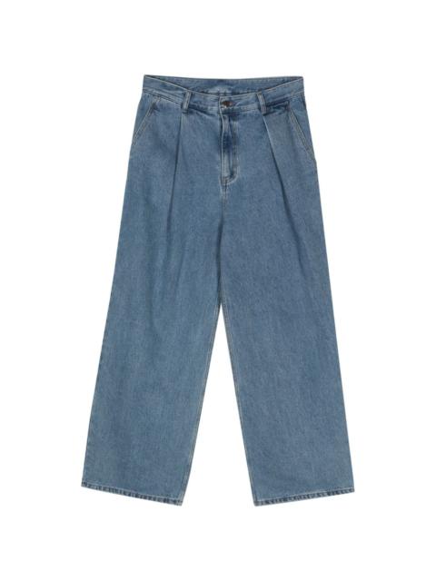 ADER error pleat-detail wide-leg jeans