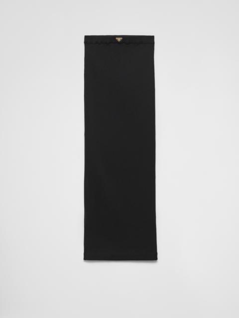 Prada Ribbed jersey skirt