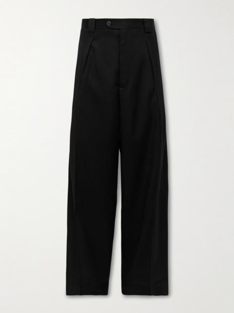 Enfants Riches Déprimés Boiler Room Wide-Leg Pleated Virgin Wool-Gabardine Trousers