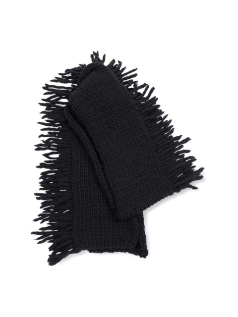 Dries Van Noten fringed wool scarf