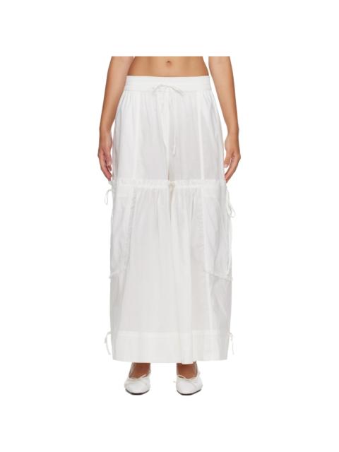 GANNI White Cotton Trousers