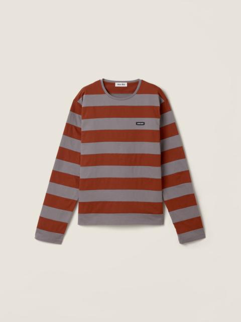 Miu Miu Striped jersey T-shirt