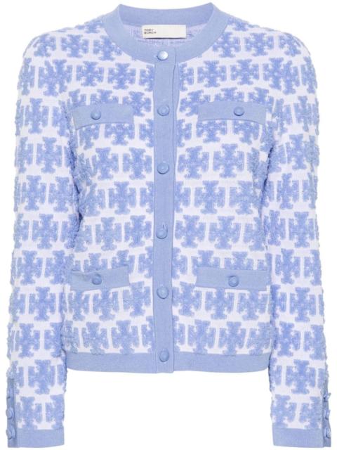 TORY BURCH Double T-monogram bouclÃ© cardigan