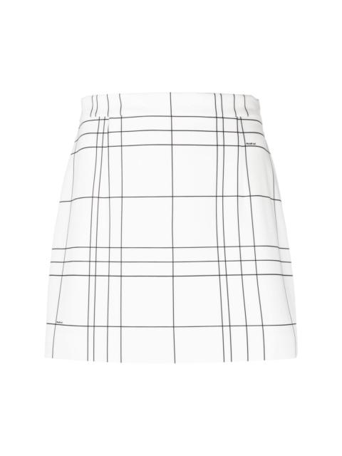 geometric-pattern high-waisted miniskirt