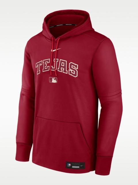 Nike Texas Rangers Authentic Collection City Connect Men's Nike Therma MLB Pullover Hoodie