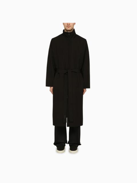 Fear of God Black wool trench coat with high collar