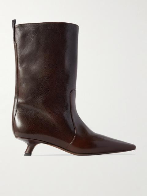 Brunello Cucinelli Bead-embellished Leather Ankle Boots