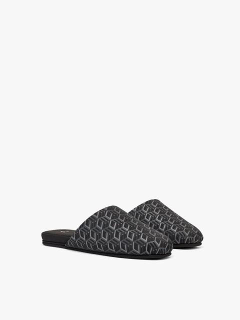 MCM House Slippers in Cubic Monogram Jacquard